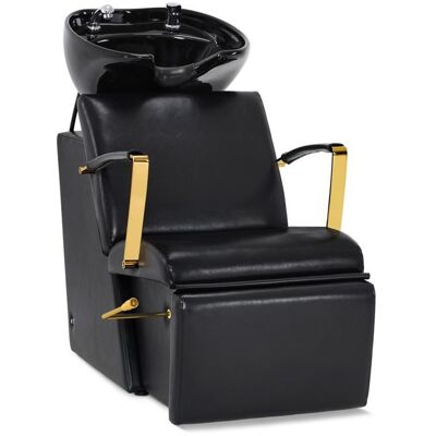 BarberPub 8670 Fauteuil de coiffure avec lavabo repose-jambes pliable céramique réglable 8670 Noir - Publicité BarberPub 8670 Fauteuil de coiffure avec lavabo repose-jambes pliable céramique réglable 8670 Noir - Publicité
