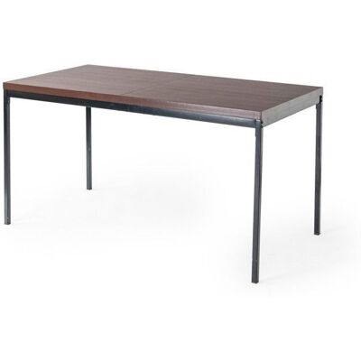 Table de salle à manger - FURNITURER - Espresso - Rectangulaire 150x75x75 cm - Plateau bois épais - Cadre métal Marron - Publicité Table de salle à manger - FURNITURER - Espresso - Rectangulaire 150x75x75 cm - Plateau bois épais - Cadre métal Marron - Publicité