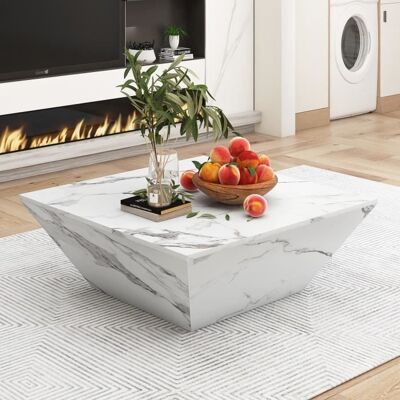 Table basse contemporaine - MODERNLUXE - 70x70x37cm - Haute brillance - Séjour - Adulte - Blanc Blanc - Publicité Table basse contemporaine - MODERNLUXE - 70x70x37cm - Haute brillance - Séjour - Adulte - Blanc Blanc - Publicité