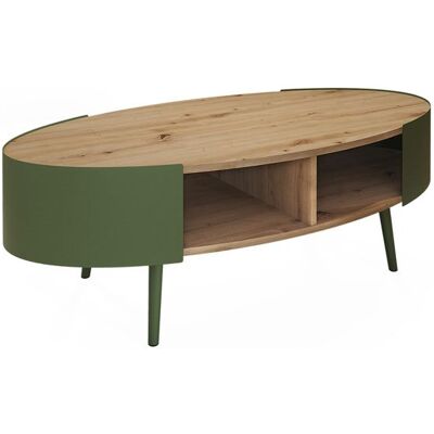 Table basse Lofta 120x60cm Vert/Chêne Vicco 58485 Vert - Publicité Table basse Lofta 120x60cm Vert/Chêne Vicco 58485 Vert - Publicité