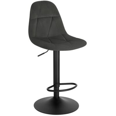 EUGAD Tabouret Bar Chaise de Bar en Velours Pivotant à 360° Réglable en Hauteur dAssise 60-81cm Gris foncé E0AG0069-1 Gris - Publicité EUGAD Tabouret Bar Chaise de Bar en Velours Pivotant à 360° Réglable en Hauteur dAssise 60-81cm Gris foncé E0AG0069-1 Gris - Publicité