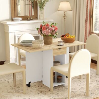 Generic Table à manger pliante table de cuisine extensible pour 2 à 4 personnes 2 abattants 120 x 72 x 75 cm chêne - Publicité Generic Table à manger pliante table de cuisine extensible pour 2 à 4 personnes 2 abattants 120 x 72 x 75 cm chêne - Publicité
