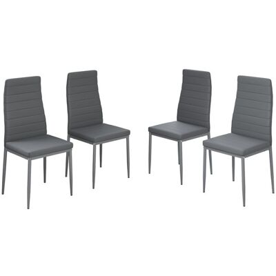 Chaise de salle à manger Grand 42.5x48cm Lot de 4 Gris Vicco 40741 Gris - Publicité Chaise de salle à manger Grand 42.5x48cm Lot de 4 Gris Vicco 40741 Gris - Publicité