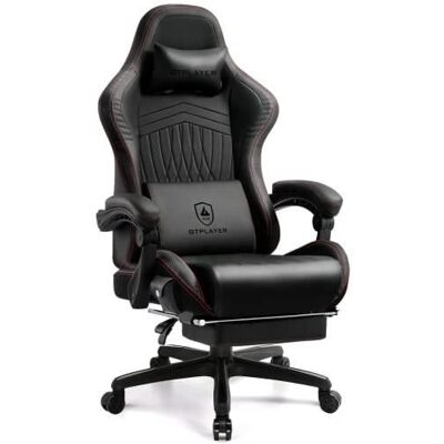 Chaise Gaming Rouge - GTPLAYER - Repose-Pieds Haut-Parleur Bluetooth - Fauteuil Gamer - Publicité Chaise Gaming Rouge - GTPLAYER - Repose-Pieds Haut-Parleur Bluetooth - Fauteuil Gamer - Publicité