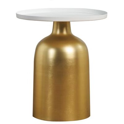 Table d'appoint ronde en métal doré MILIBOO - Blanc - Type de produit - Publicité Table d'appoint ronde en métal doré MILIBOO - Blanc - Type de produit - Publicité