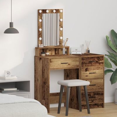 vidaXL Table de maquillage en bois recyclé 50 x 41 x 140 cm - Design rustique rectangulaire - Publicité vidaXL Table de maquillage en bois recyclé 50 x 41 x 140 cm - Design rustique rectangulaire - Publicité