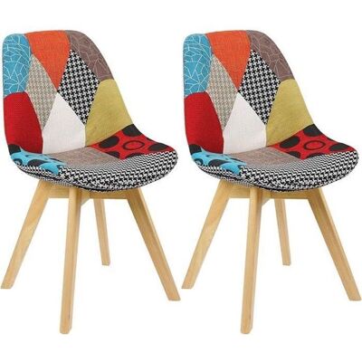WOLTU Lot de 2 Chaises de salle à manger chaises scandinaves Pied en bois Style nordique Multicolore Rouge - Publicité WOLTU Lot de 2 Chaises de salle à manger chaises scandinaves Pied en bois Style nordique Multicolore Rouge - Publicité