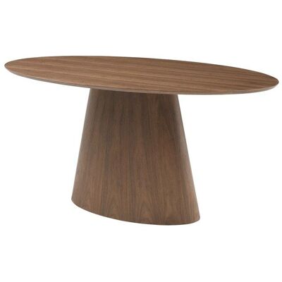 VENTE-UNIQUE Table à manger 6 personnes placage noyer - Naturel foncé - ANTELADA Beige - Publicité VENTE-UNIQUE Table à manger 6 personnes placage noyer - Naturel foncé - ANTELADA Beige - Publicité