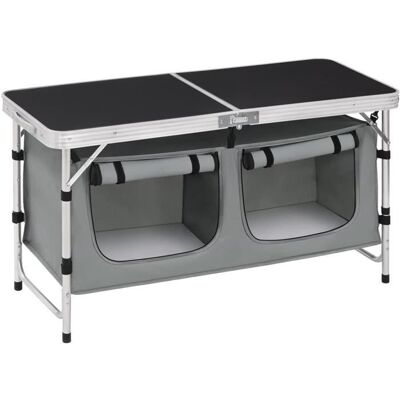 WOLTU Table de Pique Nique Pliante Placards de Camping Table en Aluminium Hauteur Réglable 120x47x62/695cm (LxlxH) Noir Noir - Publicité WOLTU Table de Pique Nique Pliante Placards de Camping Table en Aluminium Hauteur Réglable 120x47x62/695cm (LxlxH) Noir Noir - Publicité