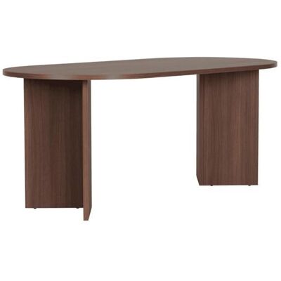 CALICOSY - Table à manger avec bords arrondis L180 cm - SABLE - Noyer Marron - Publicité CALICOSY - Table à manger avec bords arrondis L180 cm - SABLE - Noyer Marron - Publicité