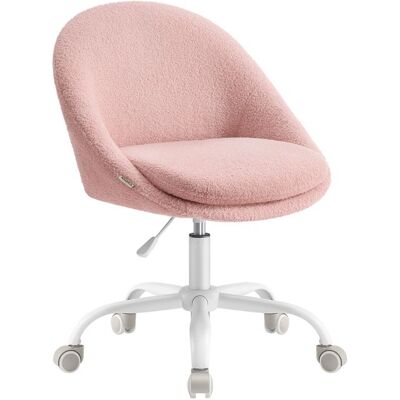 SONGMICS Chaise de Bureau Fauteuil Pivotant en Peluche Siège Confort Rembourrage en Mousse Réglable en Hauteur Rose Bonbon Rose - Publicité SONGMICS Chaise de Bureau Fauteuil Pivotant en Peluche Siège Confort Rembourrage en Mousse Réglable en Hauteur Rose Bonbon Rose - Publicité