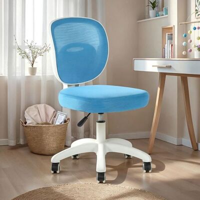 Idimex Chaise de bureau enfant MAYLA Bleu Réglable en hauteur sans Accoudoirs Assise Rembourrée Confortable Bleu - Publicité Idimex Chaise de bureau enfant MAYLA Bleu Réglable en hauteur sans Accoudoirs Assise Rembourrée Confortable Bleu - Publicité