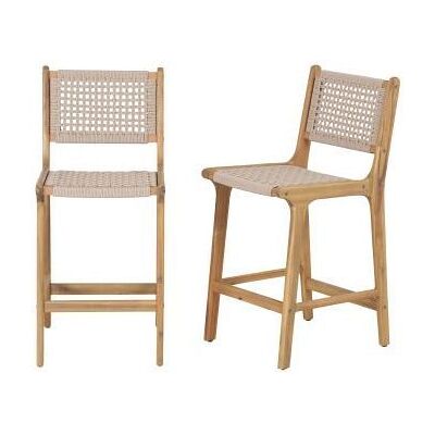 BAÏTA Lot de 2 tabourets de bar KUTA en corde hauteur dassise 66 cm Marron - Publicité BAÏTA Lot de 2 tabourets de bar KUTA en corde hauteur dassise 66 cm Marron - Publicité