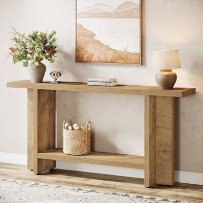 Tribesigns Table Console Rectangulaire 150 x 30 x 80 cm Table dentrée Table Basse pour Salon Marron Marron - Publicité Tribesigns Table Console Rectangulaire 150 x 30 x 80 cm Table dentrée Table Basse pour Salon Marron Marron - Publicité