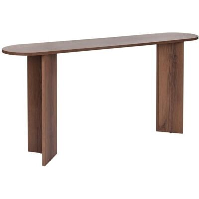 CALICOSY - Console avec deux pieds L150 cm - SIRA - Noyer Marron - Publicité CALICOSY - Console avec deux pieds L150 cm - SIRA - Noyer Marron - Publicité