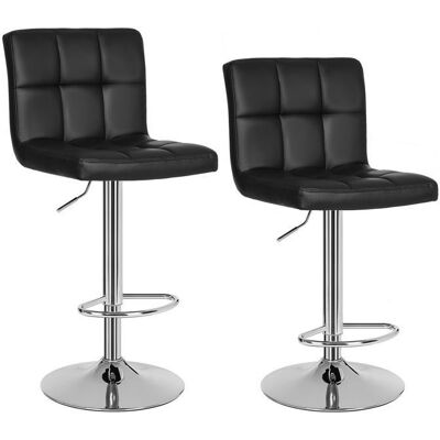 SONGMICS Chaises de Bar Lot de 2 Tabourets Hauts Hauteur Réglable Noir - Publicité SONGMICS Chaises de Bar Lot de 2 Tabourets Hauts Hauteur Réglable Noir - Publicité