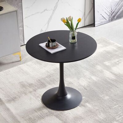 EGGREE Table à Manger Ronde Moderne scandinave Ø 80 cm Petite Table Minimaliste pour Cuisine Salle à Manger et Salon - Noir Noir - Publicité EGGREE Table à Manger Ronde Moderne scandinave Ø 80 cm Petite Table Minimaliste pour Cuisine Salle à Manger et Salon - Noir Noir - Publicité