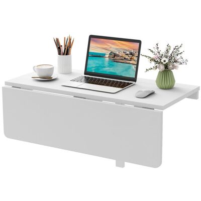 GIANTEX Bureau dOrdinateur Murale Pliante - Table Rabattable - Support en pin - 80x60x45 cm - Salon Cuisine Buanderie - Blanc Blanc - Publicité GIANTEX Bureau dOrdinateur Murale Pliante - Table Rabattable - Support en pin - 80x60x45 cm - Salon Cuisine Buanderie - Blanc Blanc - Publicité