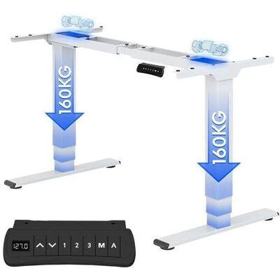 FlexiSpot Bureau Assis Debout Électrique 2 Moteurs Charge 160kg 3 Colonnes Rappel Sédentarité Système Anti-collision Blanc Blanc - Publicité FlexiSpot Bureau Assis Debout Électrique 2 Moteurs Charge 160kg 3 Colonnes Rappel Sédentarité Système Anti-collision Blanc Blanc - Publicité
