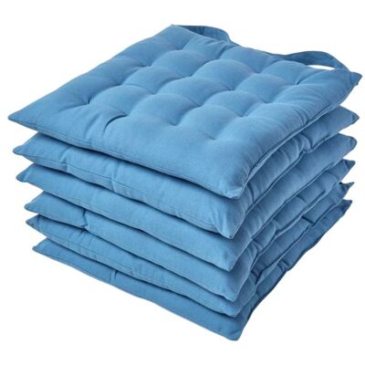 Coussin de siège bleu aéronautique Homescapes - Lot de 6 - Publicité Coussin de siège bleu aéronautique Homescapes - Lot de 6 - Publicité