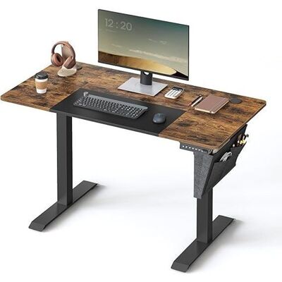 Bureau électrique réglable en hauteur SONGMICS - Marron & Noir - 120x60cm - Publicité Bureau électrique réglable en hauteur SONGMICS - Marron & Noir - 120x60cm - Publicité