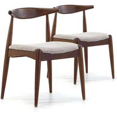 Vs Venta-stock Chaise Corzo Bois Massif - Haut Dossier, Pack de 2 - Publicité Vs Venta-stock Chaise Corzo Bois Massif - Haut Dossier, Pack de 2 - Publicité