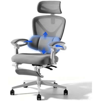 FlexiSpot Chaise de Bureau Ergonomique Appui-tête 3D Chaise avec Auto-accoudoirs et Soutien Lombaire Indépendant en C Gris Gris - Publicité FlexiSpot Chaise de Bureau Ergonomique Appui-tête 3D Chaise avec Auto-accoudoirs et Soutien Lombaire Indépendant en C Gris Gris - Publicité