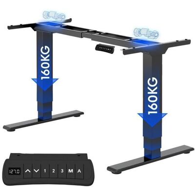 FlexiSpot Bureau Assis Debout Électrique 2 Moteurs Charge 160kg 3 Colonnes Rappel Sédentarité Système Anti-collision Noir Noir - Publicité FlexiSpot Bureau Assis Debout Électrique 2 Moteurs Charge 160kg 3 Colonnes Rappel Sédentarité Système Anti-collision Noir Noir - Publicité