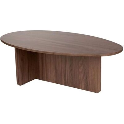 CALICOSY - Table basse avec plateau ovale L125 cm - ANNA - Noyer Marron - Publicité CALICOSY - Table basse avec plateau ovale L125 cm - ANNA - Noyer Marron - Publicité