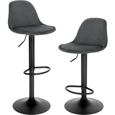 EUGAD Tabouret Bar Lot de 2 Chaise Pivotante Tabouret de Bistrot Hauteur Réglable Tabouret de Comptoir Gris foncé E0AG0041-2 Gris - Publicité EUGAD Tabouret Bar Lot de 2 Chaise Pivotante Tabouret de Bistrot Hauteur Réglable Tabouret de Comptoir Gris foncé E0AG0041-2 Gris - Publicité