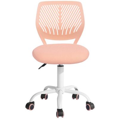 Chaise de bureau - FURNITURER - Chaise ergonomique réglable - Hauteur réglable - Pivotante - Assise tissu rose Rose - Publicité Chaise de bureau - FURNITURER - Chaise ergonomique réglable - Hauteur réglable - Pivotante - Assise tissu rose Rose - Publicité