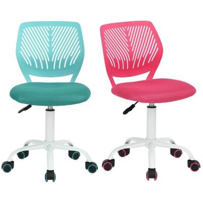 Chaise de Bureau - FURNITURER - Lot de 2 - Hauteur réglable - Siège ergonomique en tissu - Pour enfant Blanc - Publicité Chaise de Bureau - FURNITURER - Lot de 2 - Hauteur réglable - Siège ergonomique en tissu - Pour enfant Blanc - Publicité