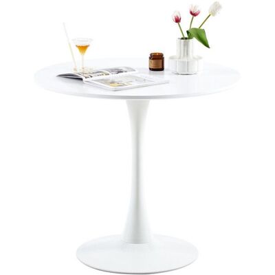 EGGREE Table à Manger Ronde Moderne scandinave Ø 80 cm Petite Table Minimaliste pour Cuisine Salle à Manger et Salon - Blanc Blanc - Publicité EGGREE Table à Manger Ronde Moderne scandinave Ø 80 cm Petite Table Minimaliste pour Cuisine Salle à Manger et Salon - Blanc Blanc - Publicité