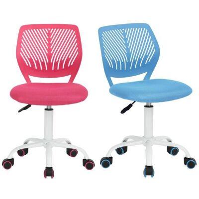 FurnitureR Lot de 2 Chaise de Bureau Adolescents Hauteur Réglable avec Siège en Tissu Ergonomique Rose+Bleu Blanc - Publicité FurnitureR Lot de 2 Chaise de Bureau Adolescents Hauteur Réglable avec Siège en Tissu Ergonomique Rose+Bleu Blanc - Publicité