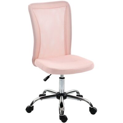 Chaise de bureau Vinsetto ergonomique hauteur réglable piètement chromé pivotant 360° revêtement maille Rose - Publicité Chaise de bureau Vinsetto ergonomique hauteur réglable piètement chromé pivotant 360° revêtement maille Rose - Publicité