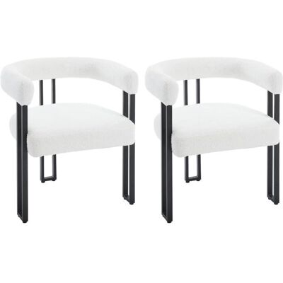 WOLTU Lot de 2 Chaises de Salle à Manger Chaise Salon en Chenille Pieds en Métal Fauteuil Chambre Moderne Crème W0ATT0322-2 Blanc - Publicité WOLTU Lot de 2 Chaises de Salle à Manger Chaise Salon en Chenille Pieds en Métal Fauteuil Chambre Moderne Crème W0ATT0322-2 Blanc - Publicité
