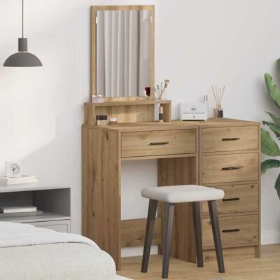 VIDAXL (ON SALE)Table de Maquillage/chambre Coiffeuse - chêne artisanal - 50x41x140 cm Bois dingénierie EU146467 Marron - Publicité VIDAXL (ON SALE)Table de Maquillage/chambre Coiffeuse - chêne artisanal - 50x41x140 cm Bois dingénierie EU146467 Marron - Publicité