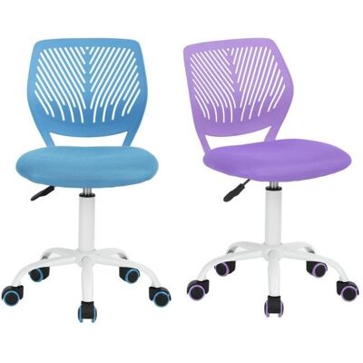 FurnitureR Lot de 2 Chaise de Bureau Adolescents Hauteur Réglable avec Siège en Tissu Ergonomique Blanc - Publicité FurnitureR Lot de 2 Chaise de Bureau Adolescents Hauteur Réglable avec Siège en Tissu Ergonomique Blanc - Publicité