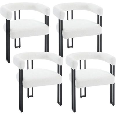 WOLTU Lot de 4 Chaises de Salle à Manger Chaise Salon en Chenille Pieds en Métal Fauteuil Chambre Moderne Crème W0ATT0322-4 Blanc - Publicité WOLTU Lot de 4 Chaises de Salle à Manger Chaise Salon en Chenille Pieds en Métal Fauteuil Chambre Moderne Crème W0ATT0322-4 Blanc - Publicité