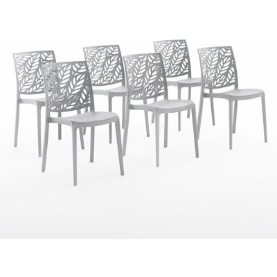 Ensemble de Chaises en Résine Empilables - Design Nature Moderne - Publicité Ensemble de Chaises en Résine Empilables - Design Nature Moderne - Publicité