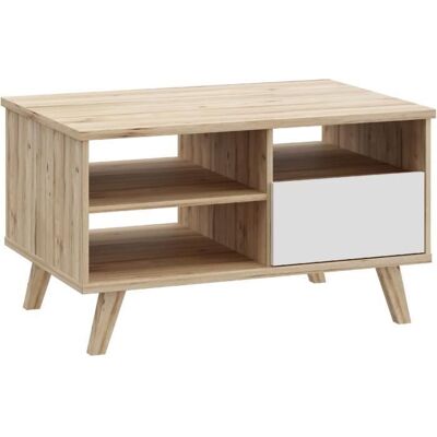 Cocuhtisch Vankka Table Basse - Rectangulaire, Tiroir, Étagères - Publicité Cocuhtisch Vankka Table Basse - Rectangulaire, Tiroir, Étagères - Publicité