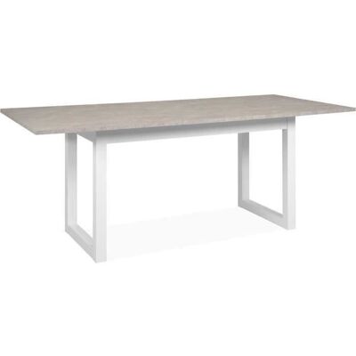 Marque Houston Modèle Houston - Table à manger extensible en travertin blanc - Publicité Marque Houston Modèle Houston - Table à manger extensible en travertin blanc - Publicité