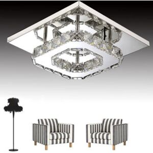 TEMPSA Plafonnier LED Lustre Lampe de Plafond Éclairage Lumière Cristal Suspendu Blanc Salle de Bain Blanc - Publicité TEMPSA Plafonnier LED Lustre Lampe de Plafond Éclairage Lumière Cristal Suspendu Blanc Salle de Bain Blanc - Publicité