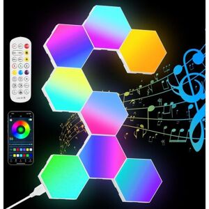 AUTREMENT Hexagone Murale LampeLampe Gaming LED Smart RGB 16 Millions Couleurs Contrôle des Applications(8pcs) mult Hexagone Murale Lampe - Publicité AUTREMENT Hexagone Murale LampeLampe Gaming LED Smart RGB 16 Millions Couleurs Contrôle des Applications(8pcs) mult Hexagone Murale Lampe - Publicité