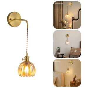 OUKANING Lampe Murale Vintage - Applique Murale à Suspension avec Abat-Jour Florale en Verre - Tawny - Applique d Intérieur Vintage Jaune - Publicité OUKANING Lampe Murale Vintage - Applique Murale à Suspension avec Abat-Jour Florale en Verre - Tawny - Applique d Intérieur Vintage Jaune - Publicité