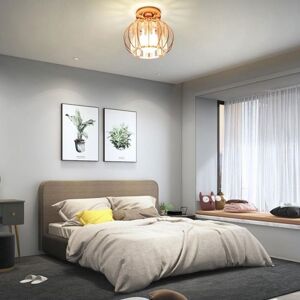 WOTTES Plafonnier en Cristal Moderne E27 LED Plafonnier Mini Lustre en Cristal pour Cuisine Couloir Entrée 1PCS Ø18CM Or rose Rose - Publicité WOTTES Plafonnier en Cristal Moderne E27 LED Plafonnier Mini Lustre en Cristal pour Cuisine Couloir Entrée 1PCS Ø18CM Or rose Rose - Publicité