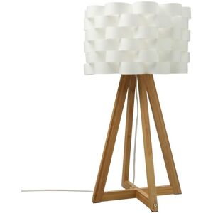 Atmosphera - Lampe à poser en bambou Moki - H. 55 cm Blanc - Publicité Atmosphera - Lampe à poser en bambou Moki - H. 55 cm Blanc - Publicité