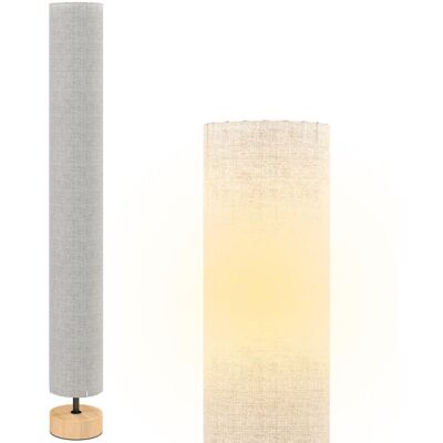 Lampadaire sur pied de salon - HOMCOM - abat-jour en lin interrupteur à pied 2 x douille E27 - 120 cm - gris Gris - Publicité Lampadaire sur pied de salon - HOMCOM - abat-jour en lin interrupteur à pied 2 x douille E27 - 120 cm - gris Gris - Publicité