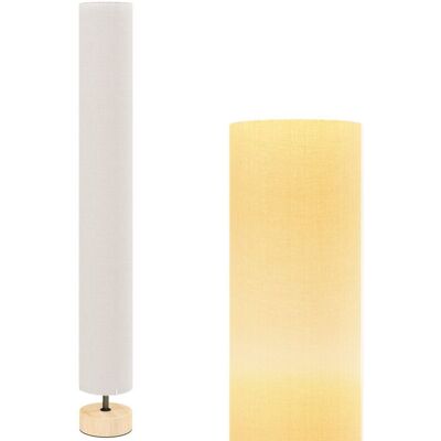 Lampadaire sur pied de salon - HOMCOM - abat-jour en lin interrupteur à pied 2 x douille E27 - 120 cm - beige Beige - Publicité Lampadaire sur pied de salon - HOMCOM - abat-jour en lin interrupteur à pied 2 x douille E27 - 120 cm - beige Beige - Publicité