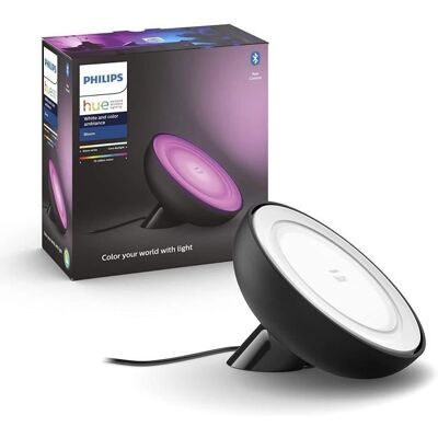 Philips Hue White & Color Ambiance lampe Bloom Noir compatible Bluetooth fonctionne avec Alexa Google et Homekit Noir - Publicité Philips Hue White & Color Ambiance lampe Bloom Noir compatible Bluetooth fonctionne avec Alexa Google et Homekit Noir - Publicité